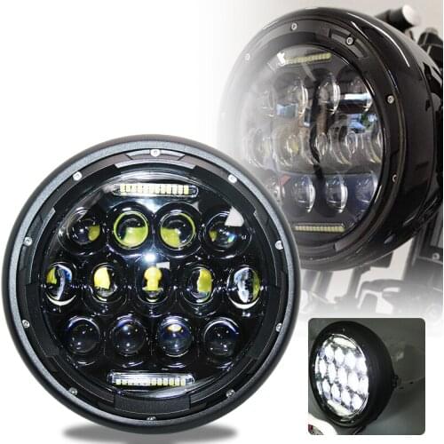 7.5 Inch Motorcycle LED Headlight E9 Emark Universal Motor Round Head Lamp Headlamp for Cafe Racer Bobber For Honda GS125 CG125