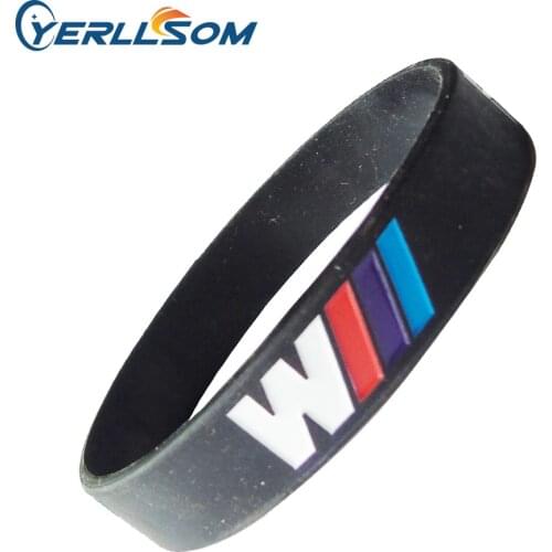 YERLLSOM Free shipping 50pcs/Lot Debossed and Ink Filled blue rubber bracelets for gifts P032607