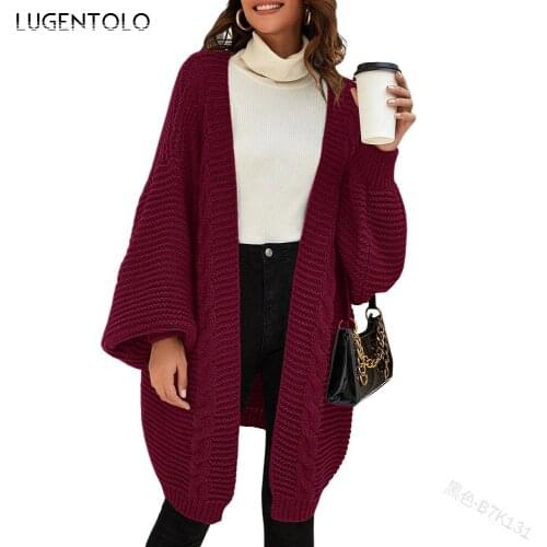 Women Cardigan Sweaters Autumn Long Sleeve Loose Solid Female Casual Thin Street Simple Elegant Sweaters Luegntolo