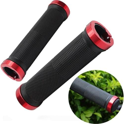 1 Pair Road/MTB Cycling Bicycle Handlebar Cover Soft Rubber Anti-slip Bike Handle Accessories Bilateral Locking Non-slip Grip