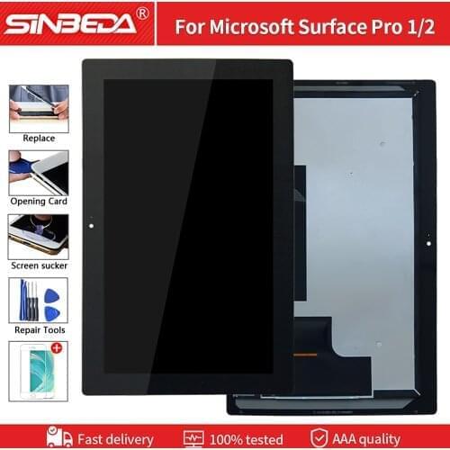 10.6" 100% Original For Microsoft Surface Pro 1 2 1514 1601 LCD Touch Screen Digitizer Assembly For Pro2 Pro1 lcd Replacement