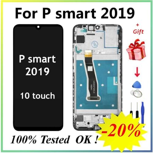 10-Touch AAA Quality LCD For Huawei P Smart 2019 LCD With Frame LCD Screen Display For P Smart 2019 LCD Screen POT-LX1 L21 LX3