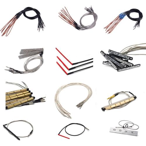 12pcs Soft Acoustic Guitar Preamp Bridge Saddle Piezo Under Pickup Rod Piezo for Guitar Ukulele Bass Violin Guitar Accessories