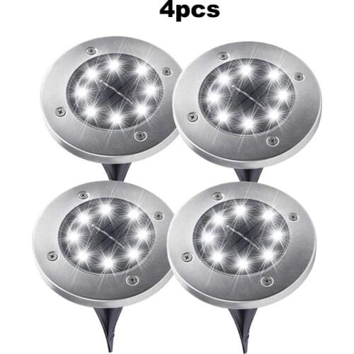 4-8pcs Solar Power Buried Light Under Ground Lamp Outdoor Path Way Garden Decking terrace lighting Lawn Lamp grondspot smart on