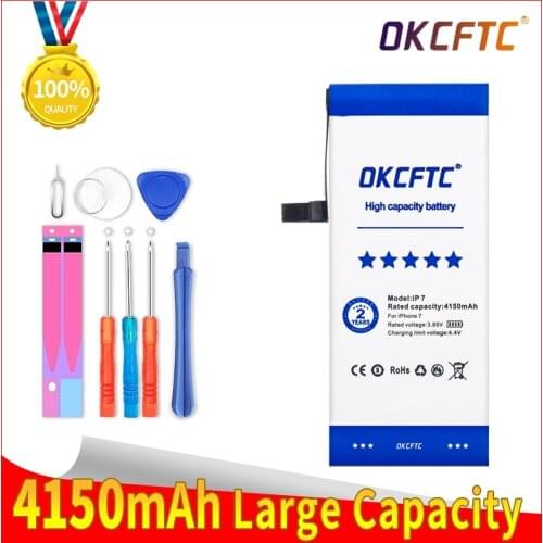 OKCFTC 4150mAh Battery For iPhone 7 cell phone battery for iPhone7 High Capacity Replacment Bateria