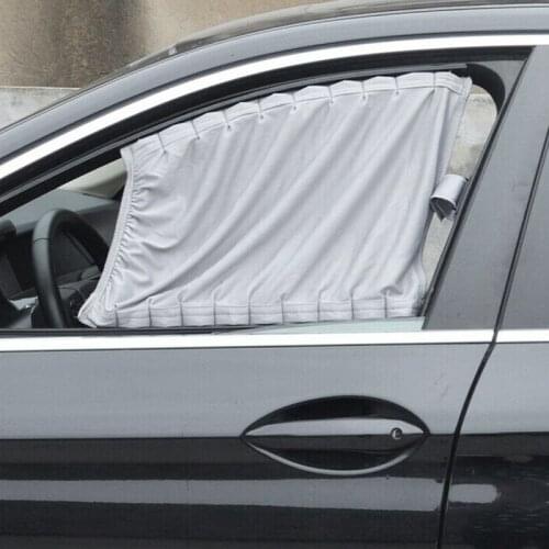 Van Car Curtain Visor Window Accessories Anti-UV Car Front & Rear Gray Kit