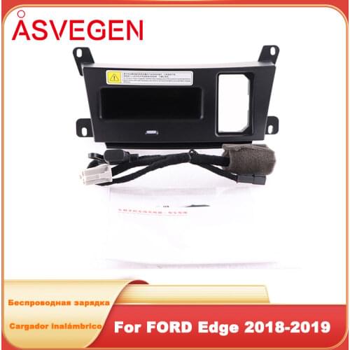 Car Phone Wireless Charger For FORD EDGE 2018-2019 Charging Fast Charging Case Plate Central Console Storage Box Acce