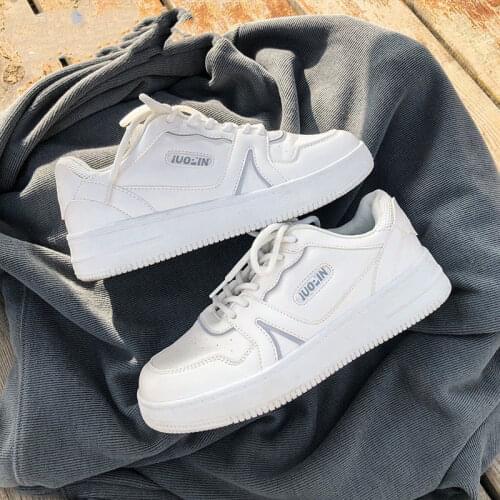 Zapatillas Mujer White Woman Vulcanize Shoes Lady Flat Fashion Sneakers Women Shoes Casual 2021 Trendyol Running Ladies Sneaker