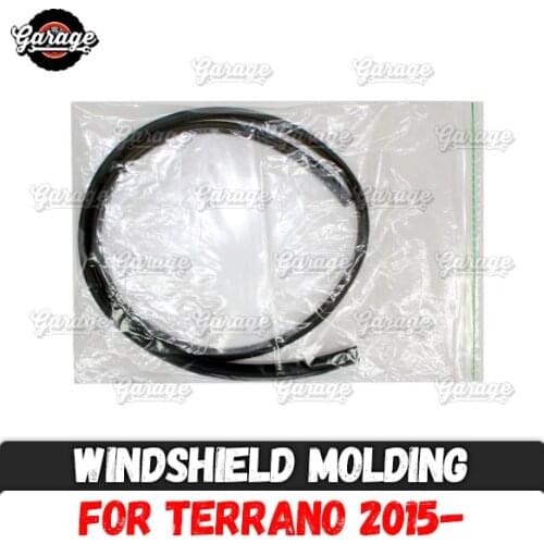 Windshield molding case for Nissan Terrano 2015- material Rubber deflector accessories protective from damage car styling tuning
