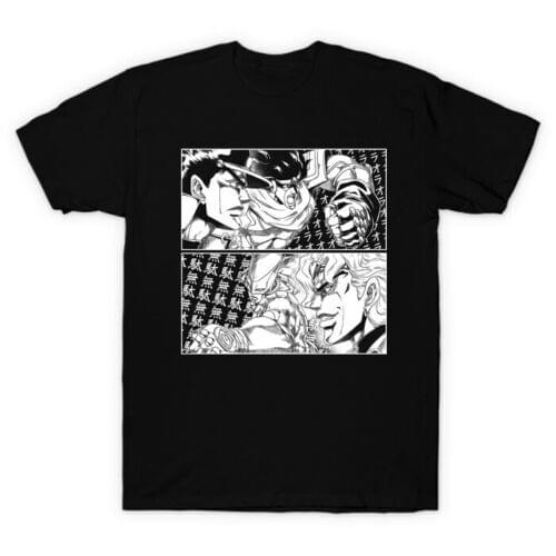 JojoS Bizarre Adventure Jotaro Star Platinum Dio The World Fight Black T-Shirt