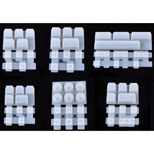 Silicone Mold Craft Making Tools DIY Keyboard Key Cap Handmade Cat Paw Mold Crystal Epoxy Resin Casting Mold