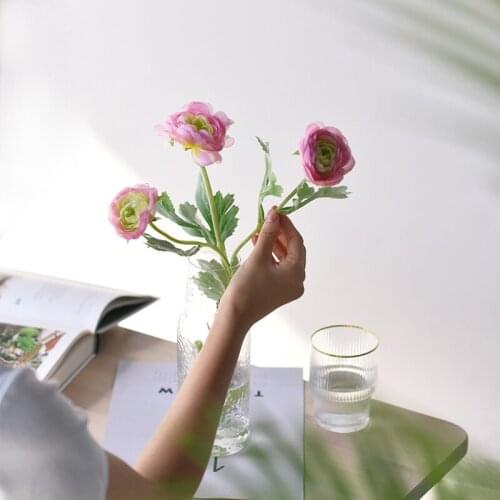 Artificial dew lotus false blossom Home stage background sitting room flower arranging