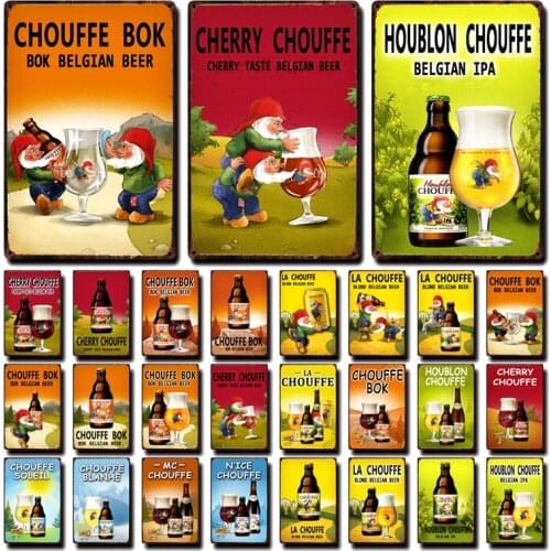 [ Kelly66 ] Belgian Beer La Mc Cherry Nice CHouffe Bok Tin Art Metal Sign Home Decor Painting 20*30 CM Size Dy182