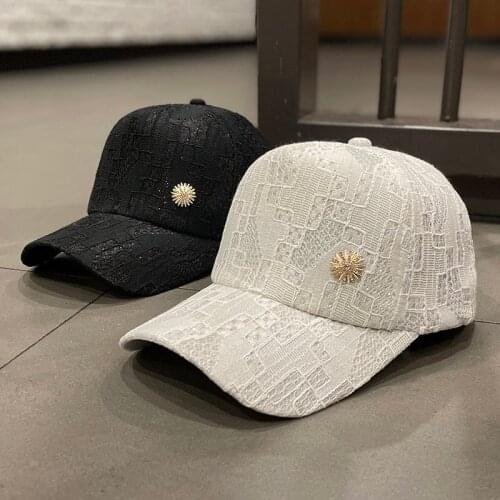 Korean Version of INS Thin Baseball Cap Mesh Breathable Ladies Lace Caps Spring and Summer Fashion Wild Outdoor Sun Hat