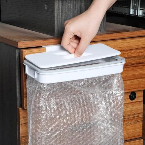 Trash Can Kitchen Cabinet Door Basket Fashion Hanging Trash Can Waste Bin Garbage Rack Tool Storage Holders Kitchen Trash Racks