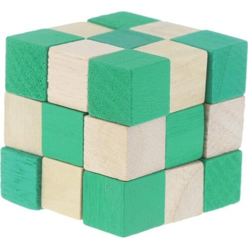 Kong Ming lock magic ruler Intelligence Lock Traditional Wooden Brain Teaser Puzzle Educational Toys Magic Cube