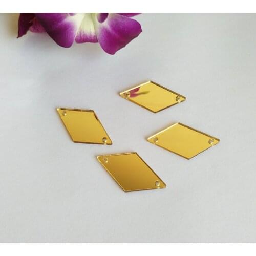 MEYA New Arrive Sew On Diamond Mirror Piece, sew on acrylic mirror,DIY Mirrored Rhinestones