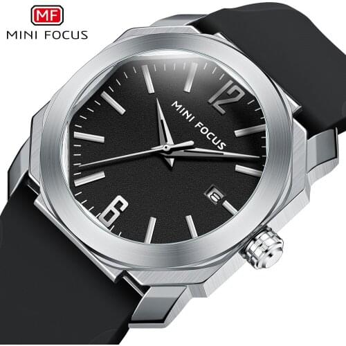 MINI FOCUS Fashion Wrist Watch For Men Brand Luxury Quartz Waterproof Reloj Hombre Montre Homme Relogio Masculino Silicone Strap