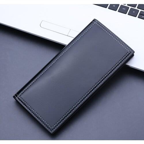 Mens Wallet Long Belt Zipper Pocket Ultra-thin Design Wallet Soft Leather Retro Purses Designer Wallet High-capacity Card Bag