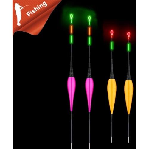 Nano Fishing Float Led Light-emitting Fish Bobblers Very Sensitive Fish Bite Memories Glowing Electric Night Fishing Float