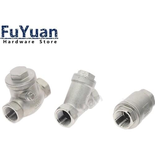 SS 304 Stainless Steel Check Valve DN15 DN20 DN25 DN32 DN40 DN50 Female thread Y Type Filter