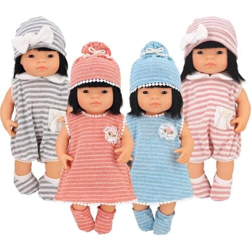 16-18 inch Doll Wool Clothes Accessories Dress,Onesies,Hats,Socks Outfits fit 43cm Newborn Baby Zapf Doll, Nenuco Dolls Clothing