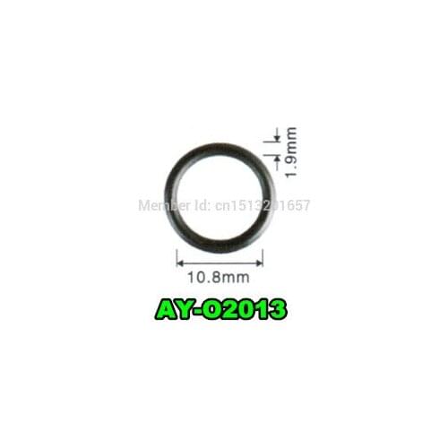 Wholesale 100pcs high quality fuel injector lower oring rubber Seal Oring for injector repair kits (AY-O2013, 10.8*1.9mm)
