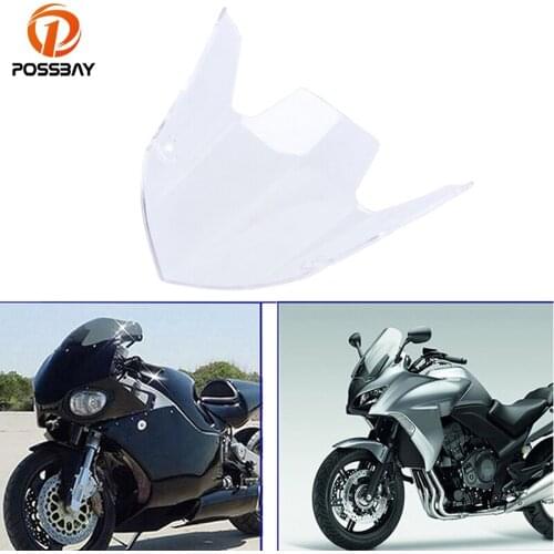 POSSBAY ABS Motorcycle Windshield Protectors Dirt Bike Accessories Clear Fit For Kawasaki Z1000 2015-2016 Wind Glass Protect