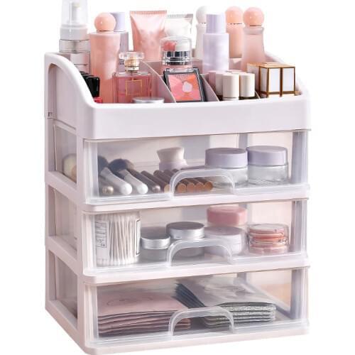 Transparent Layers Desktop Cosmetics Stationery Storage Boxes Drawer Cabinet Jewelry Organizer