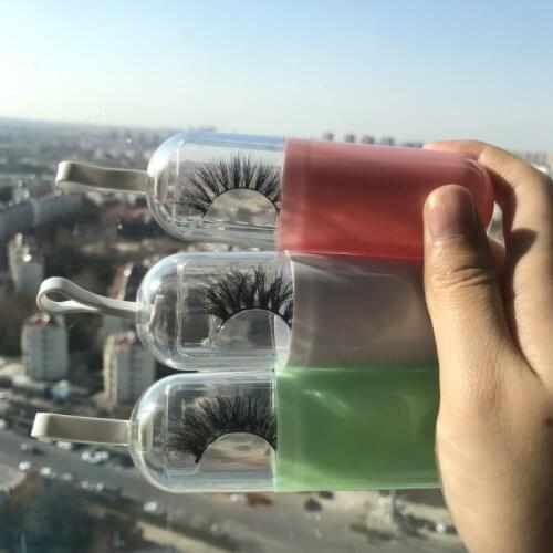 FDshine Hot Sale Regular 3D Real Mink Eyelashes with Small Pill Bottle Cases 16-22mm False Eye Lash Vendor