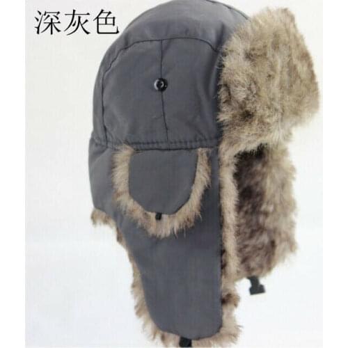 2019 Brand New Unisex Trapper Bomber Warm Russian Trooper EAR FLAPS Winter Ski Hat Men Women Cap New Bomber Hats