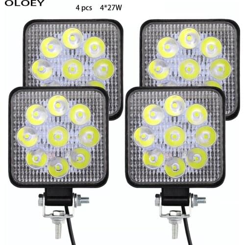 Mini LED 27W LED Work Light Bar Square Spotlight 12V 24V Offroad LED Light Bar For Truck Offroad Car SUV ATV Headlight