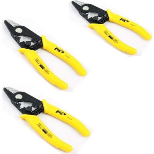 High quality10pcs/lot FIS Fiber Stripping pliers, F11301T FIS Tri-Hole Fiber Optic Stripper Miller Wire stripper