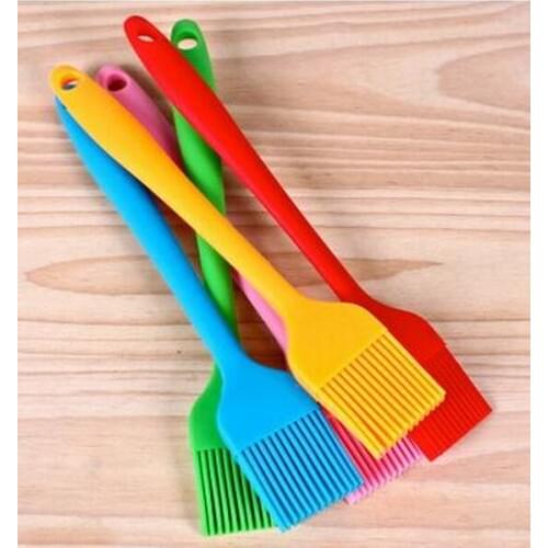 100pcs/lot, Grill Oil Brushes Tool Heat Resisting Silicone Basting Oil Brush Barbecue Cooking BBQ Tools DIY cake tools