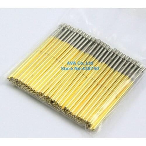 100 Pieces P100-A2 Dia 1.36mm Length 33.35mm 180g Spring Test Probe Pin