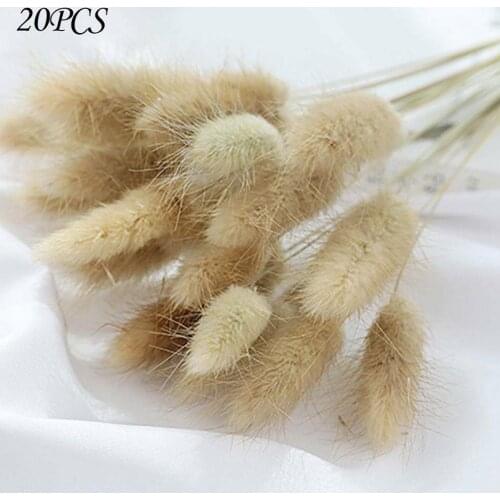 20pcs New Artificial Flower Jewelry Grass Flower Bouquet Wedding Home Christmas Decor DIY Wreath Sheep Handicraft Dried Flowers
