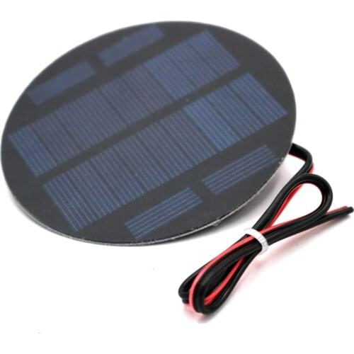 5.5V 100mA 0.55W round solar panel polysilicon DIY battery charger solar lamp solar water pump small solar power system4.5V volt