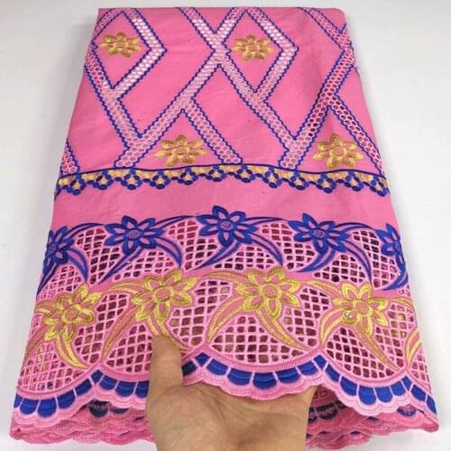 5yard Swiss Voile Lace In Switzerland African 2021 High Quality Embroidery Fashion Nigerian Cotton Lace Fabrics