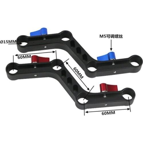 Photography Accessories Z Type Connecting Rod Holder 15mm Clamp Rod with Adjustable Screw Connector Bar SLR Camera Studio Kit