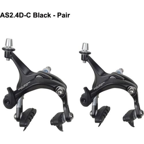 AS2.4D-C Road Alloy Bike Caliper Brake Reach 47-57mm Front Rear Set Bicycle Brakes Cycling C Brake Resin 55mm