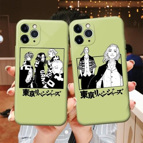 Anime Japanese Tokyo Avengers Phone Case For iphone 12 11 Pro XS MAX mini 8 7 6 6S Plus X SE 2020 XR Soft Green Shin Coque Cover