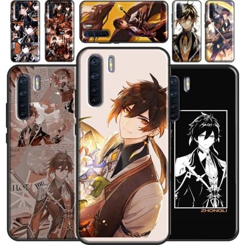 Zhongli Genshin Impact Case For OPPO Reno2 Z Find X3 Pro A3S A5S A15 A52 A72 A83 A91 A93 A5 A9 A31 A53 2020 Cover