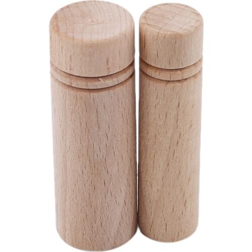 DIY Handmade Tool Sewing Needles Storage Wooden Tube Knitting Needle Cylinder Storage Accessories Holder S / L