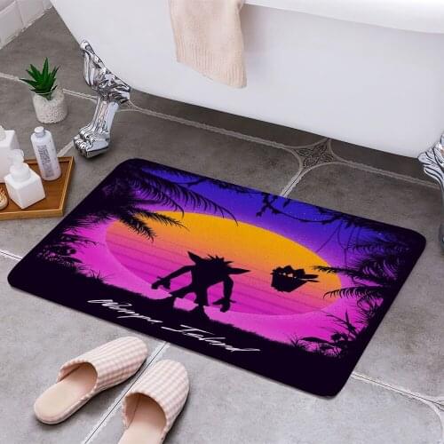 Wumpa Island 3D Print Doormats Rectangle Non-Slip DoorMat Bedroom Kitchen Entrance Print Door rugs Dropshipping