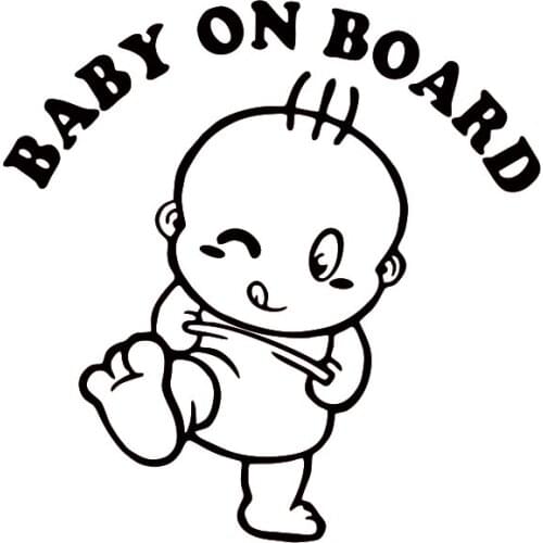 Creative Car Sticker Baby on Board Fashion Decorative Accessories Sunscreen Waterproof PVC Decals Cover Scratches Waterproof