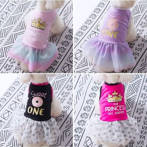 Summer Dog Dress Pet Dog Clothes For Small Dog wedding Dress Chihuahua Skirt Clothing for Small Dogs Cotton Pet Clothes