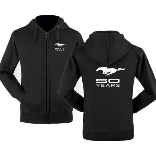 2021 Autumn Winter Mustang Logo Zipper Sweatshirts Printed Men Fleecel Hooded Jacket Hoodies Zipper Hoody K