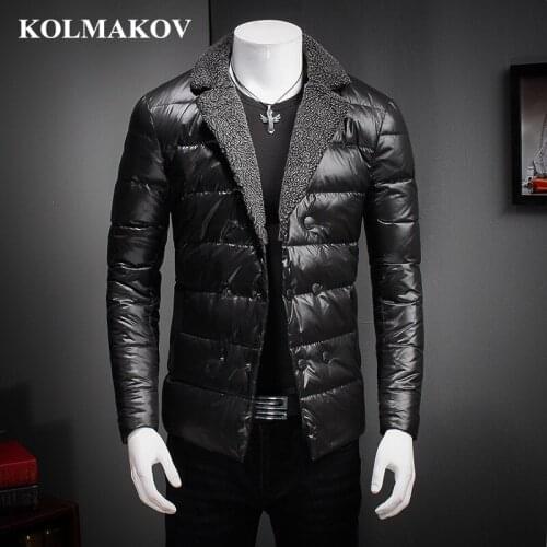 KOLMAKOV New Mens Down Jackets Winter Black Mens Parkas 90% White Duck Down Coats Homme Waterproof Jackets Male Oversized M-5XL
