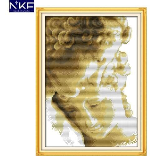 NKF Lean close together figure style cross stitch Christmas stocking patterns needlepoint embroidery kit for home decoration