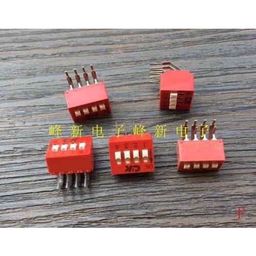 Original new 100% BD04AV side bend foot dip 4bit dial switch to dial the code switch 2.54mm